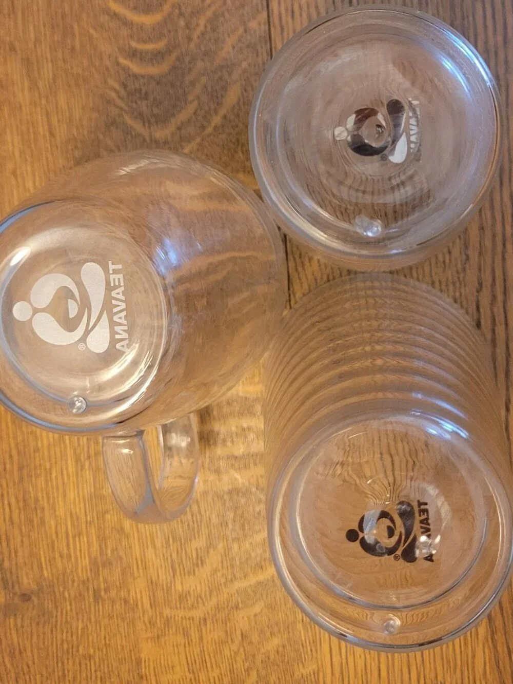 Pre-Starbucks Teavana Double-Walled Round Handle Coffee Mug & 2 Glass Tumblers